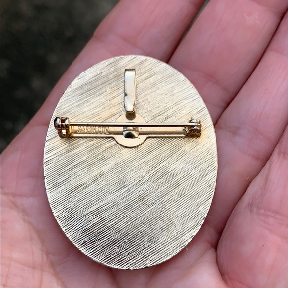 Vintage Sarah Coventry Orange/Pink Pendant/Brooch - Picture 5 of 12